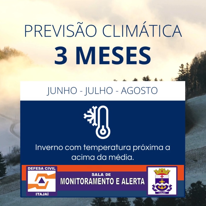 Previsão Climática para o trimestre Julho, Agosto e Setembro